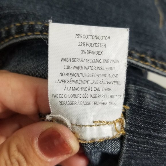 Vintage MC Dark Blue Denim Cotton Blend Jean Jacket Stretch Retro Pockets Blazer - Picture 9 of 12